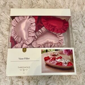 Threshold 15pc Ruffled Satin‎ Heart Vase Filler Red Pink White Valentines Decor